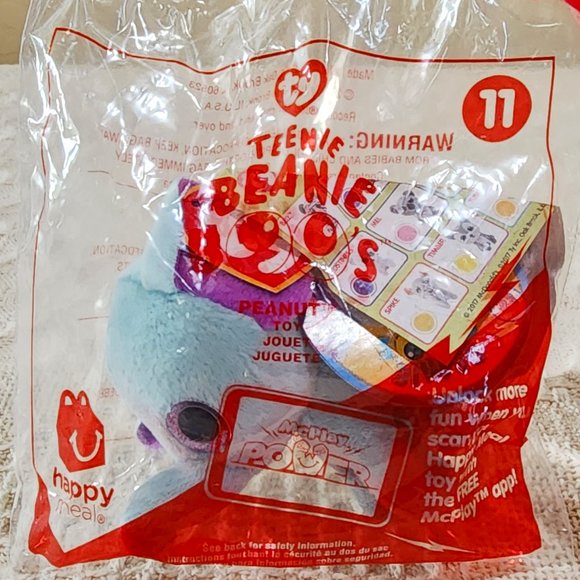 McDonald's 2017 Happy Meal Toy: PEANUT ELEPHANT TY Teenie Beanie Boo #11 - NEW - Picture 1 of 3
